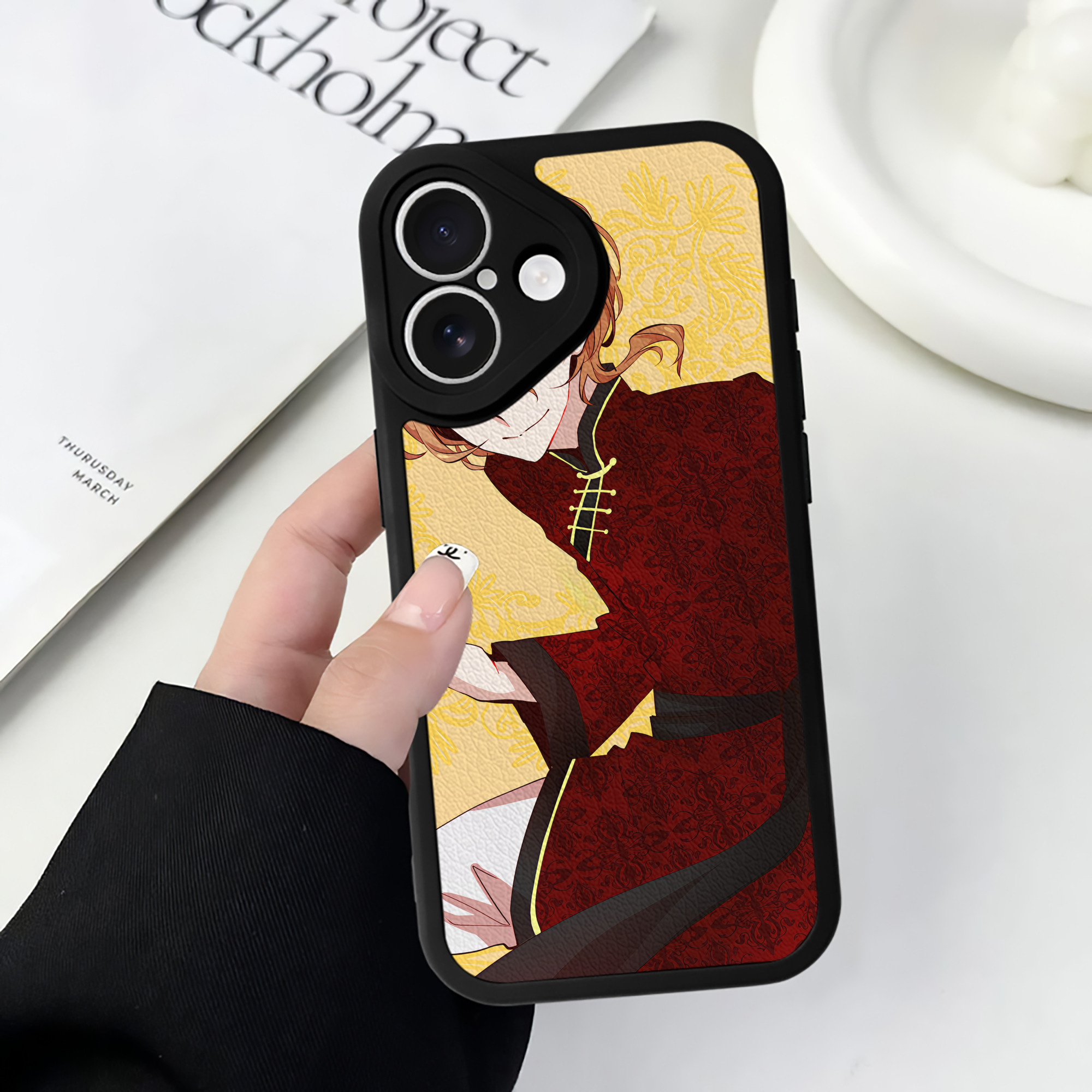 （画像用） 文豪ストレイドッグス Bungo Stray Dogs 【iPhone 16シリーズ対応】シリコンスマホケース（レザー調） 材質：シリコン